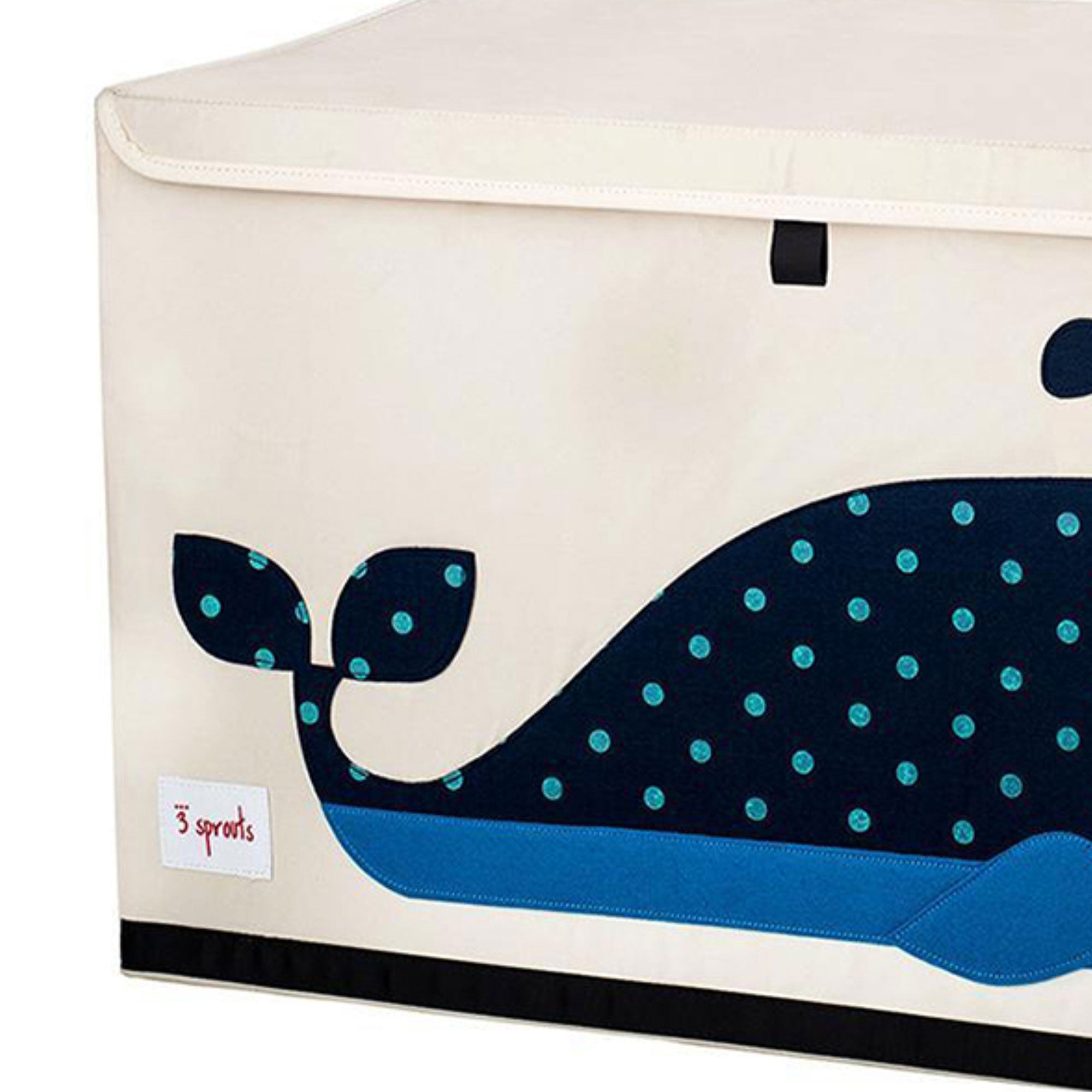 3 Sprouts UTCWHL Collapsible Toy Chest Storage Bin for Kids Playroom, Whale