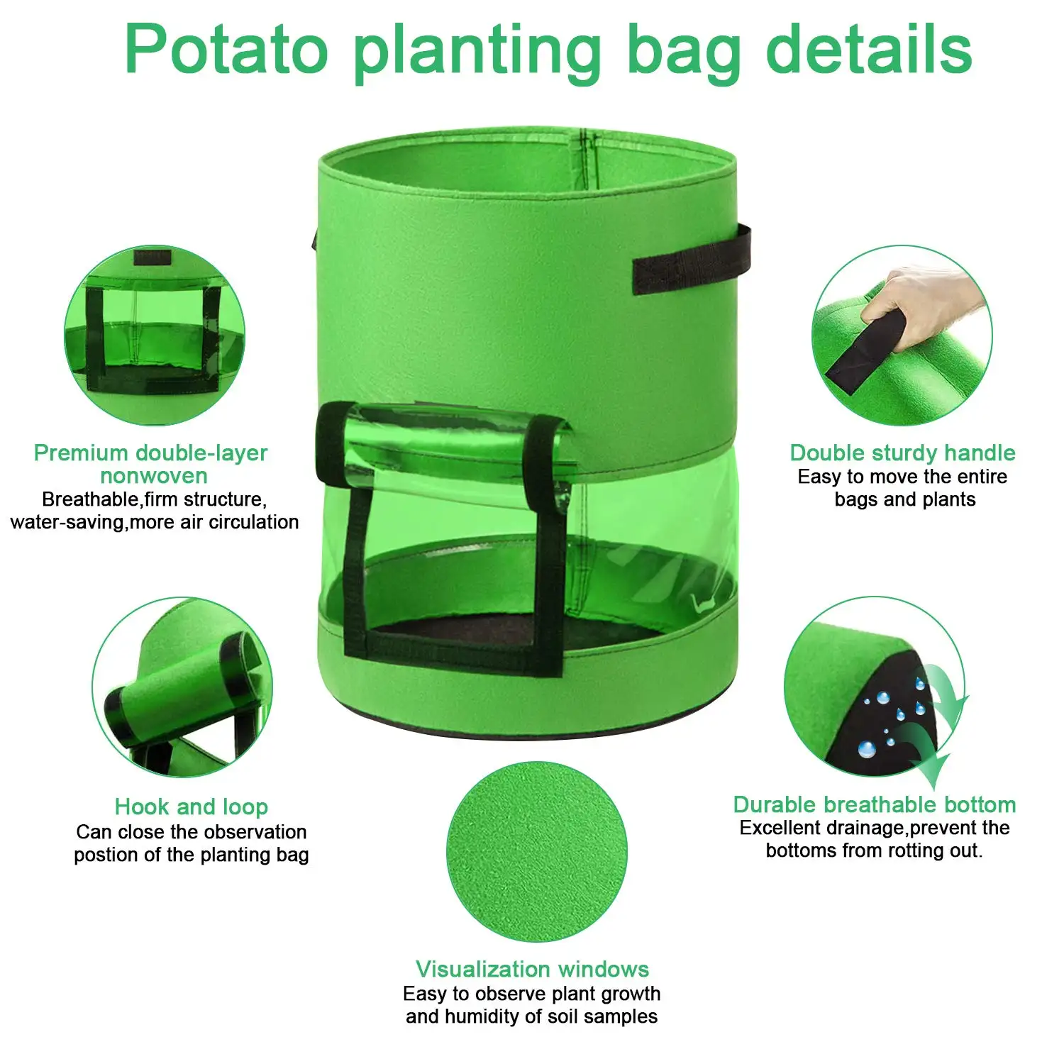 Fruit Protection Felt Plant Pot For Gardening Supplies Fabric Grow Bag 3 Gallon