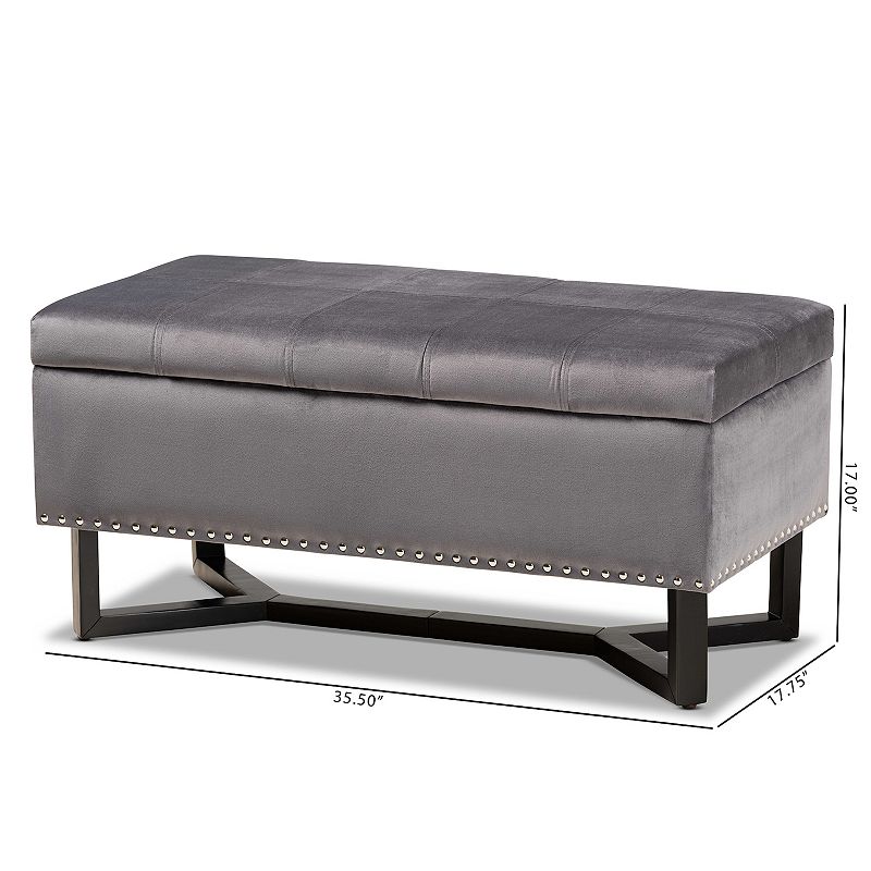 Baxton Studio Esther Storage Ottoman