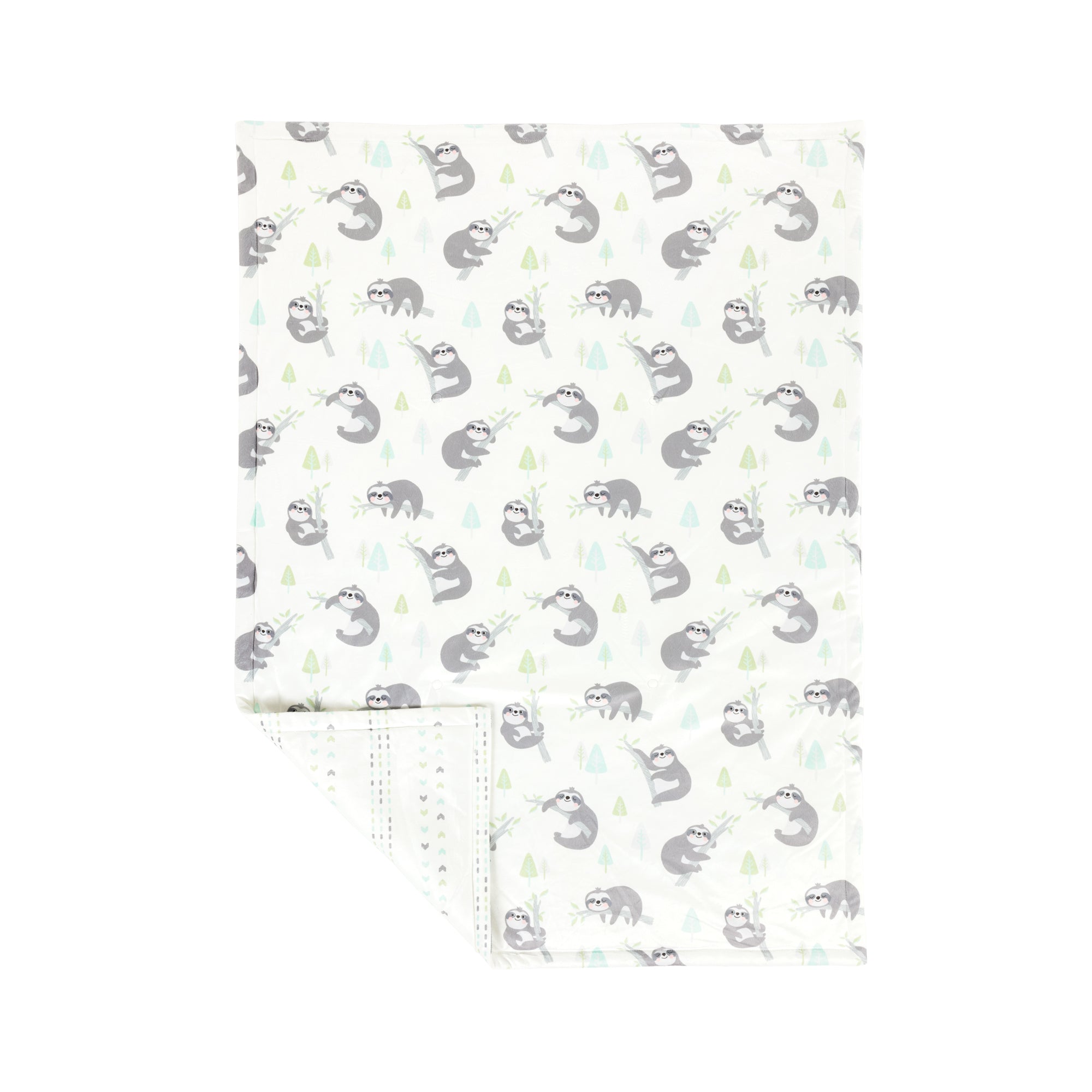 Hygge Sloth Reversible Soft & Plush Oversized Baby Blanket