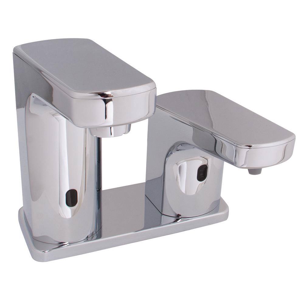 Speakman Sensorflo Low Arc Sensor Single Hole Touchless Bathroom Faucet and Soap Combination in Polished Chrome SFC-8790