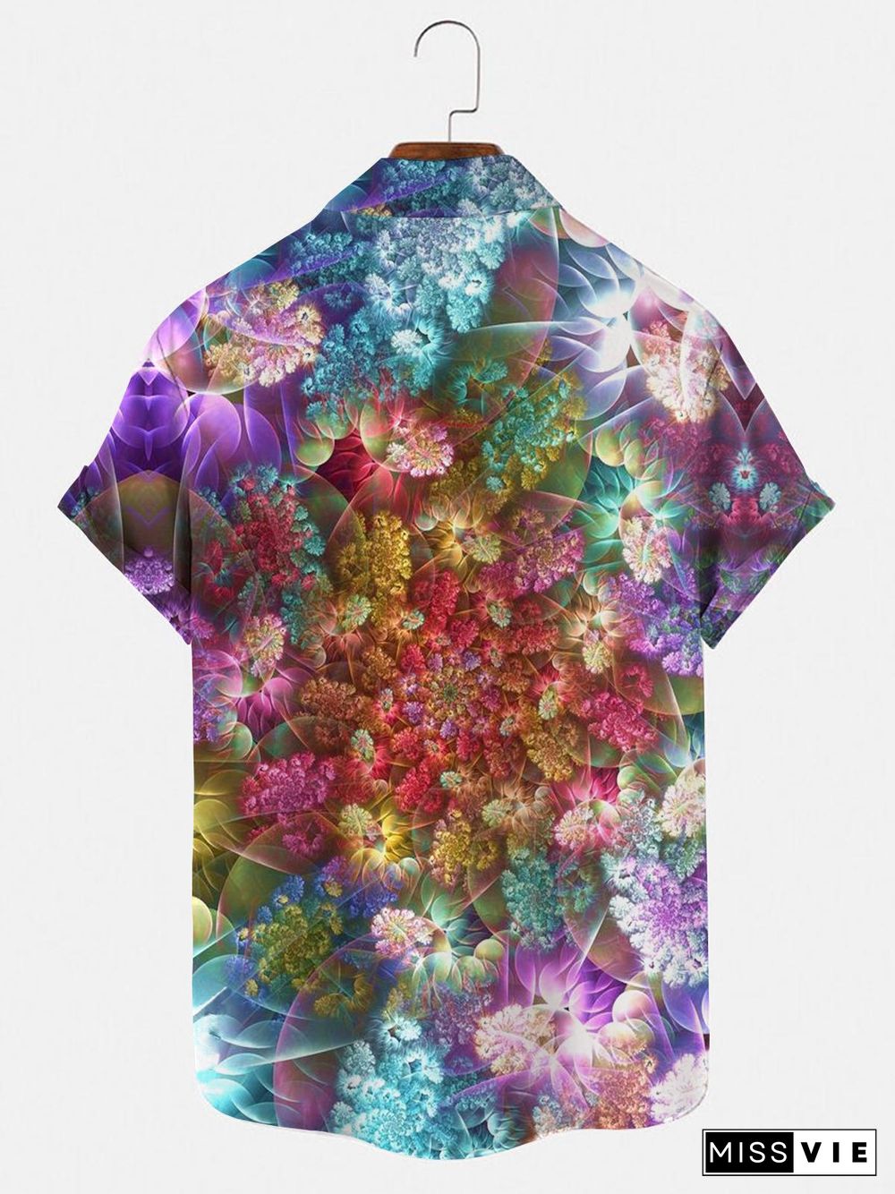 Flower Men's Shirts With Pocket