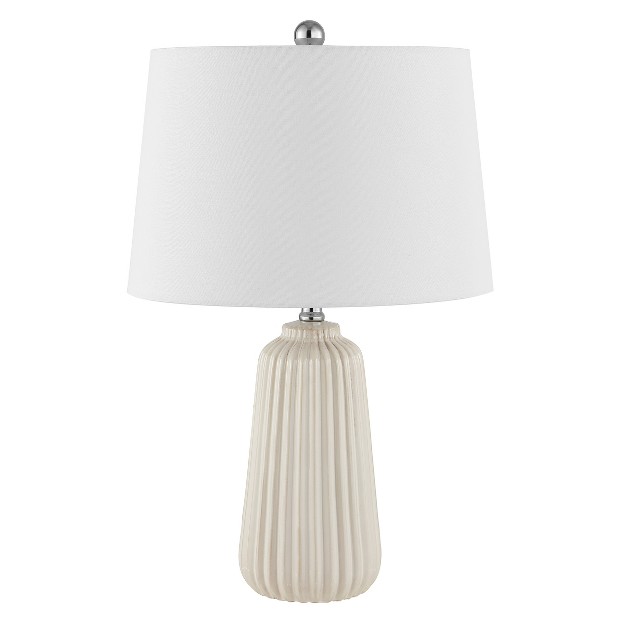 Sawyer Ceramic Table Lamp Ivory Safavieh