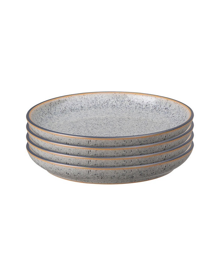 Denby Studio Craft Grey 4 Piece Small Coupe Plate Set