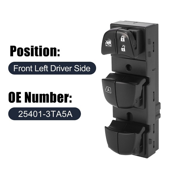 Unique Bargains Master Driver Side Power Window Switch 25401 3ta5a Replacement For Nissan Sentra Altima Rogue Leaf 2013 2018