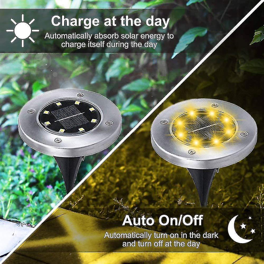 Solar Garden Light， Outdoor Solar Ground Lights Waterproof Lights