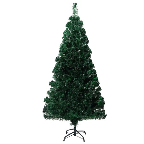 vidaXL Christmas Tree Artificial Tree with Stand and Lights Green Fiber Optic