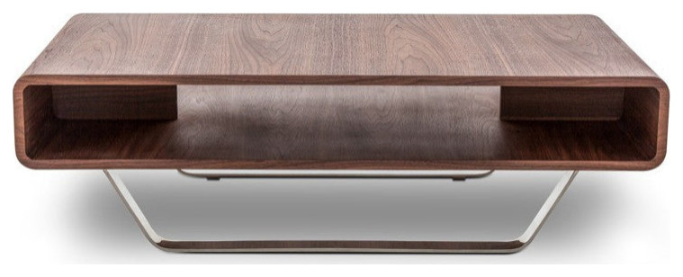 Andrea Modern Walnut Matte Coffee Table   Contemporary   Coffee Tables   by Rustic Home Furniture Deco  Houzz