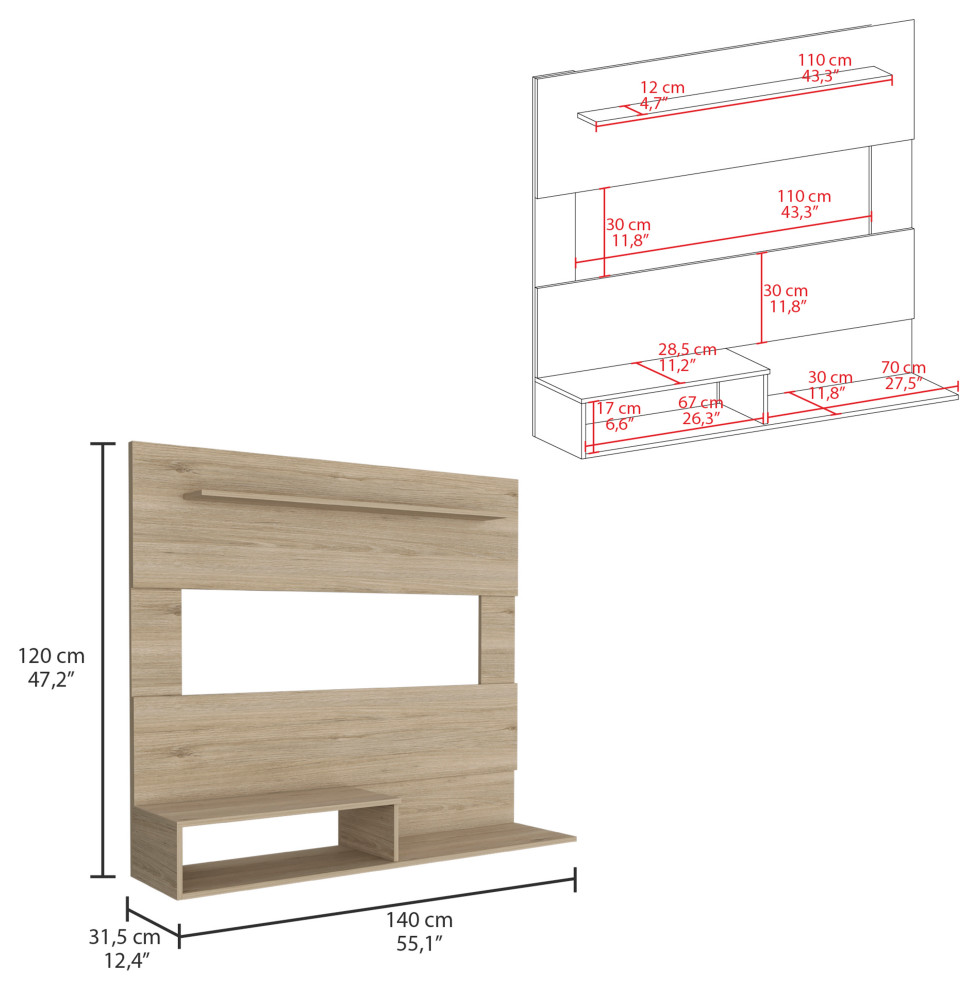 Floating Entertainment Center Albuquerque   Transitional   Entertainment Centers And Tv Stands   by We Have Furniture  Houzz