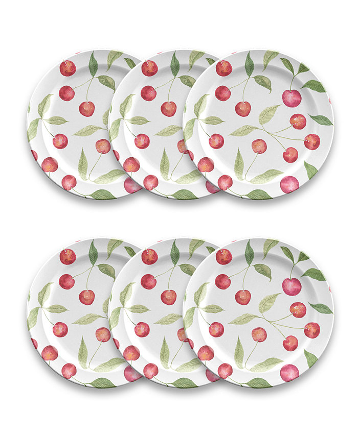 TarHong Berries Cherries Salad Plate Set of 6