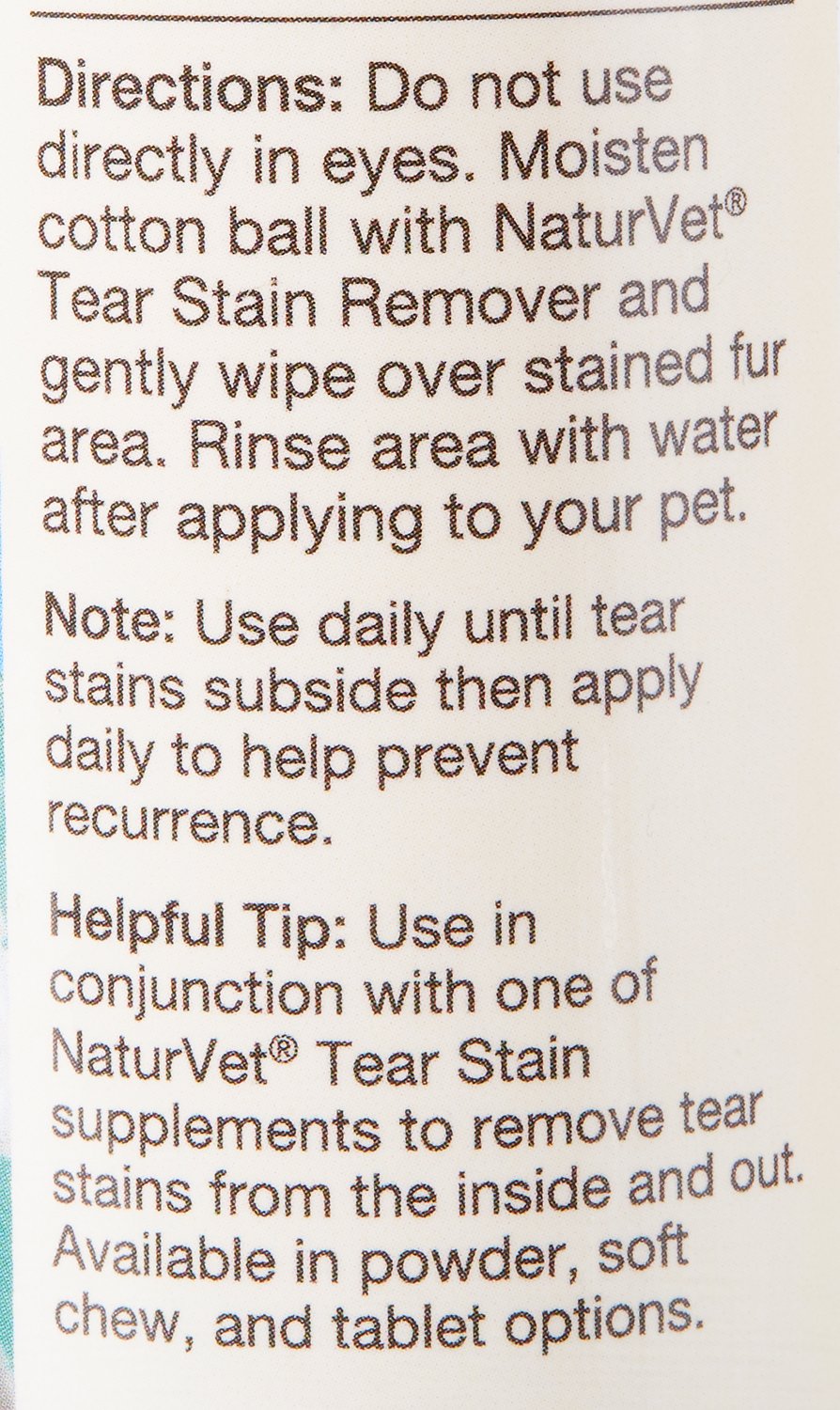 NaturVet Tear Stain Remover Dog and Cat Liquid Topical Formula andndash; Pet Empire and Supplies