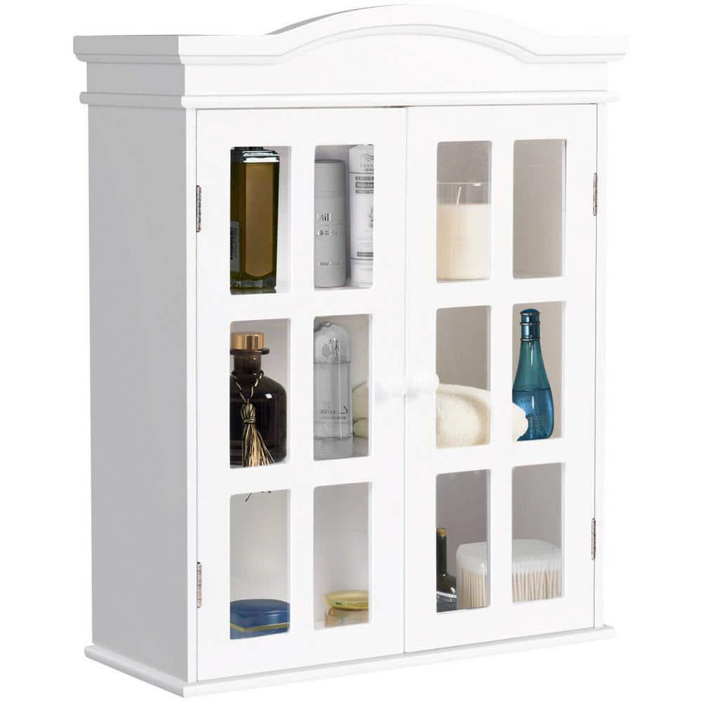 CASAINC 21 in W all Mount Double Doors Shelved Bathroom Medicine Cabinet in White