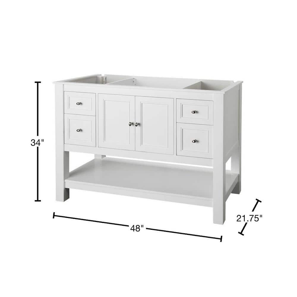 Home Decorators Collection Gazette 48 in W Bath Vanity Cabinet Only in White