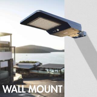 Wagan Tech 4800 Lumens Black Motion Activated Solar Powered Outdoor Integrated LED Landscape Flood Light EL8592