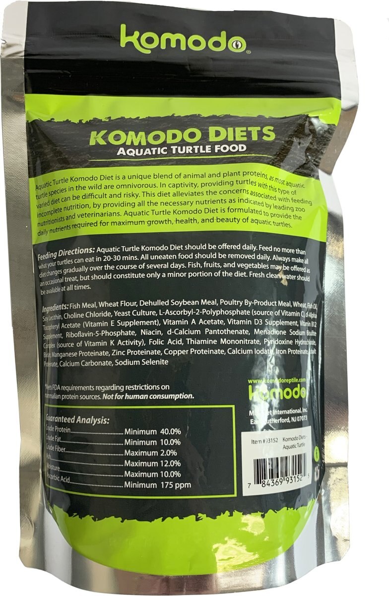 Komodo Diet Aquatic Turtle Food， 10-oz bag