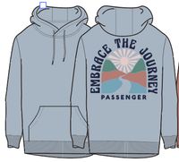 Embrace The Journey Recycled Cotton Oversized Hoodie - Blue Fog