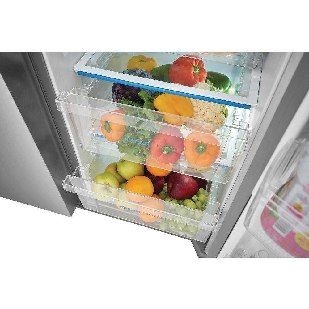 Frigidaire 36.1 in. 22.3 cu. ft. Counter Depth Side-by-Side Refrigerator in Stainless Steel FRSC2333AS