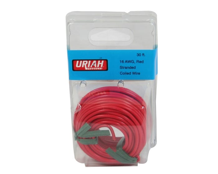 Uriah Wire 16 Awg  Stranded Red Insulation  (30) -UA501650