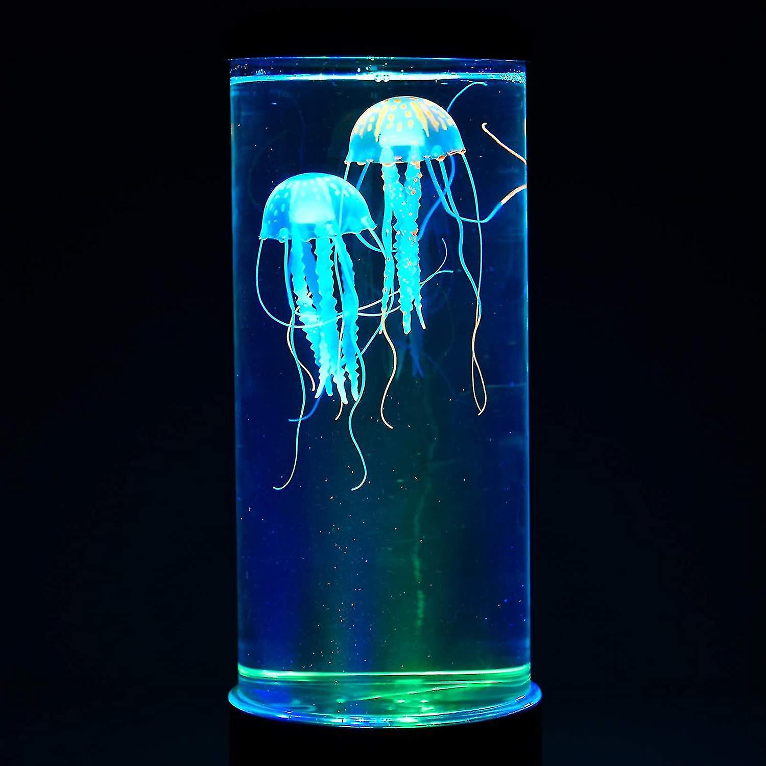 Led Jellyfish Lava Lamp Multicolor， Night Light Usb Charging， Desktop Round Mood Lamp， Decoration Toy Compatible With Men Women， Home Office Room Desk