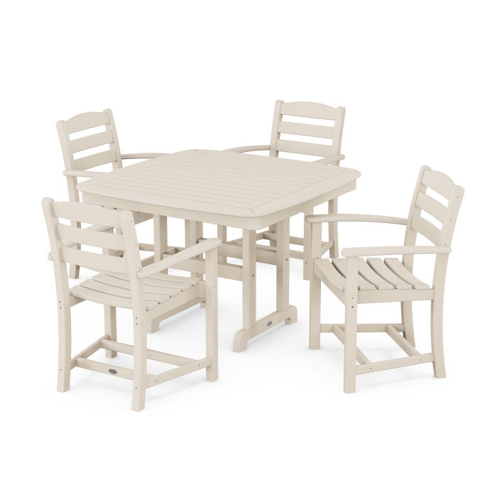 Polywood La Casa Café 5-Piece Dining Set with Trestle Legs PWS919-1