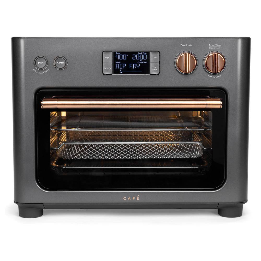 Cafe 1800 W Matte Black Toaster Oven with 14 modes incl Air Fry Bake Broil Roast Toast and Slow Cook Wi-fi connected C9OAAAS3RD3