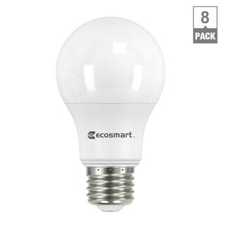 EcoSmart 40-Watt Equivalent A19 Dimmable ENERGY STAR LED Light Bulb in Soft White (8-Pack) B7A19A40WESD14