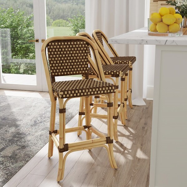 Handmade Lila Rattan Barstool (Philippines)