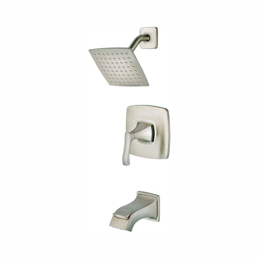 Pfister Venturi Single-Handle 1-Spray Tub and Shower Faucet in Spot Defense Brushed Nickel (Valve Included) 8P8-WS2VNSGS