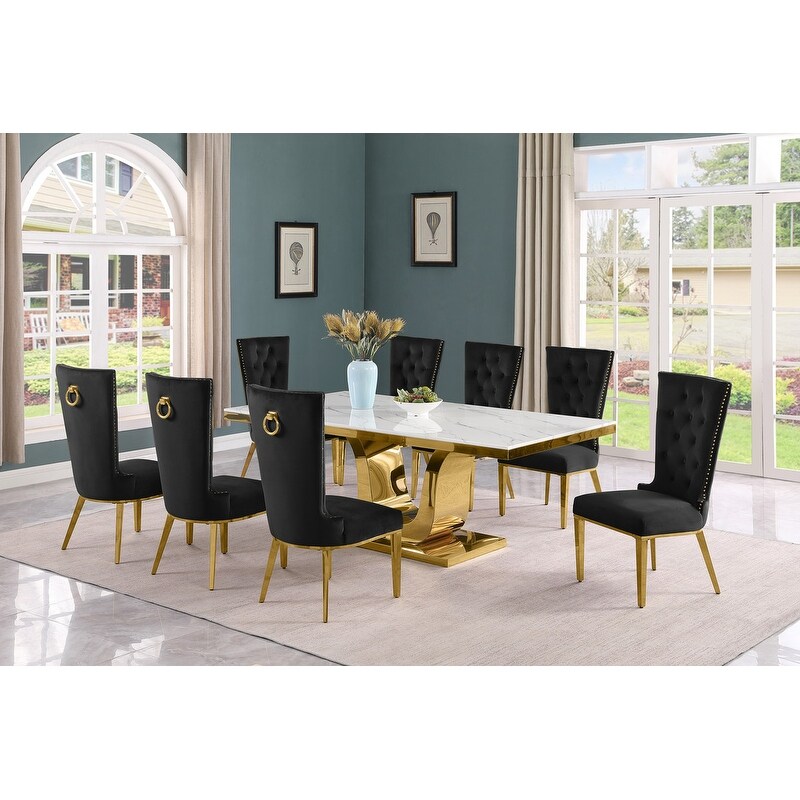 Best Quality Furniture D321 SC334 7 Dining Set with 78\