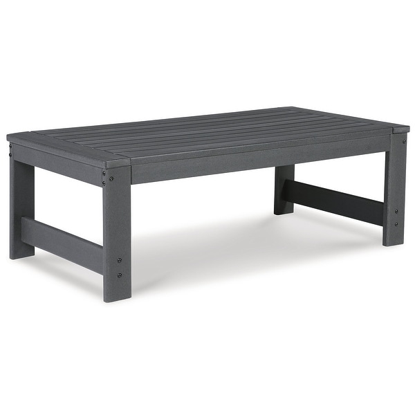 Signature Design by Ashley Amora Charcoal Gray 4Piece Outdoor Seating Package