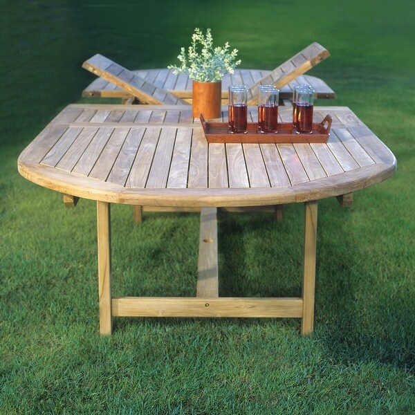 Amazonia FSC Teak Extendable Outdoor Patio Dining Set