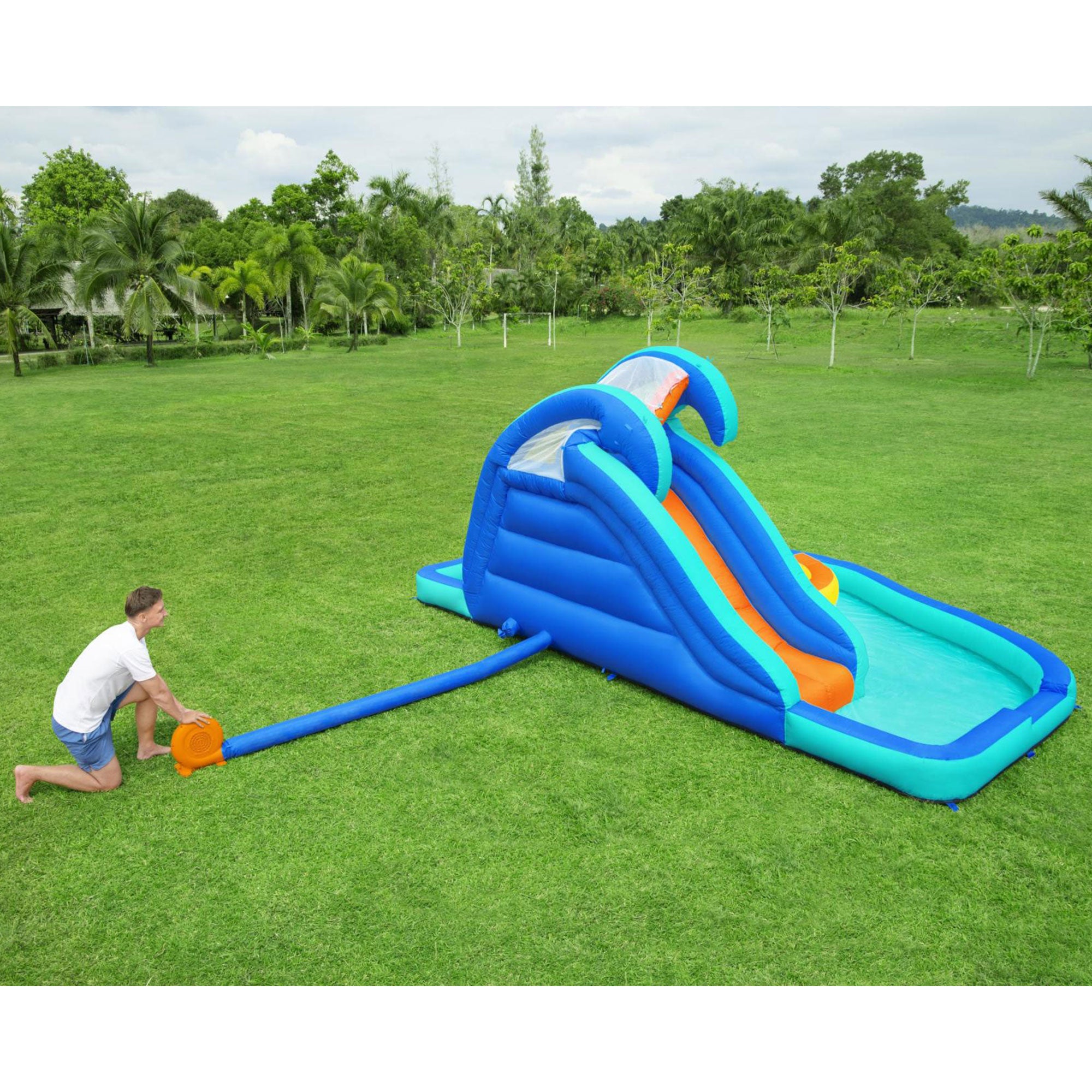 Bestway H2OGO! Wavetastic Inflatable Water Park & Turtle Pool Ride-On Float