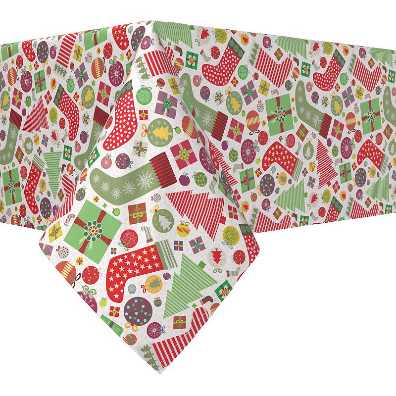 Square Tablecloth， 100% Polyester， 70x70， Fun Stockings and Essentials