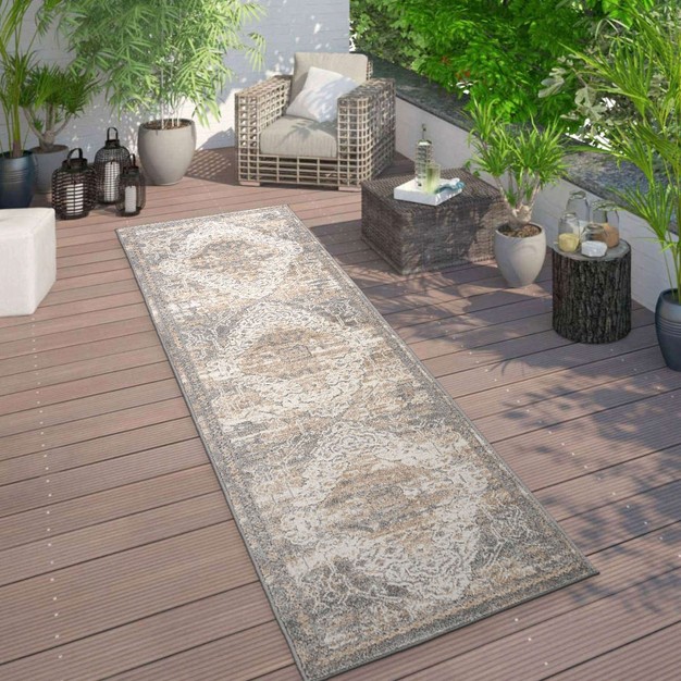 World Rug Gallery Distressed Traditional Indoor outdoor Area Rug