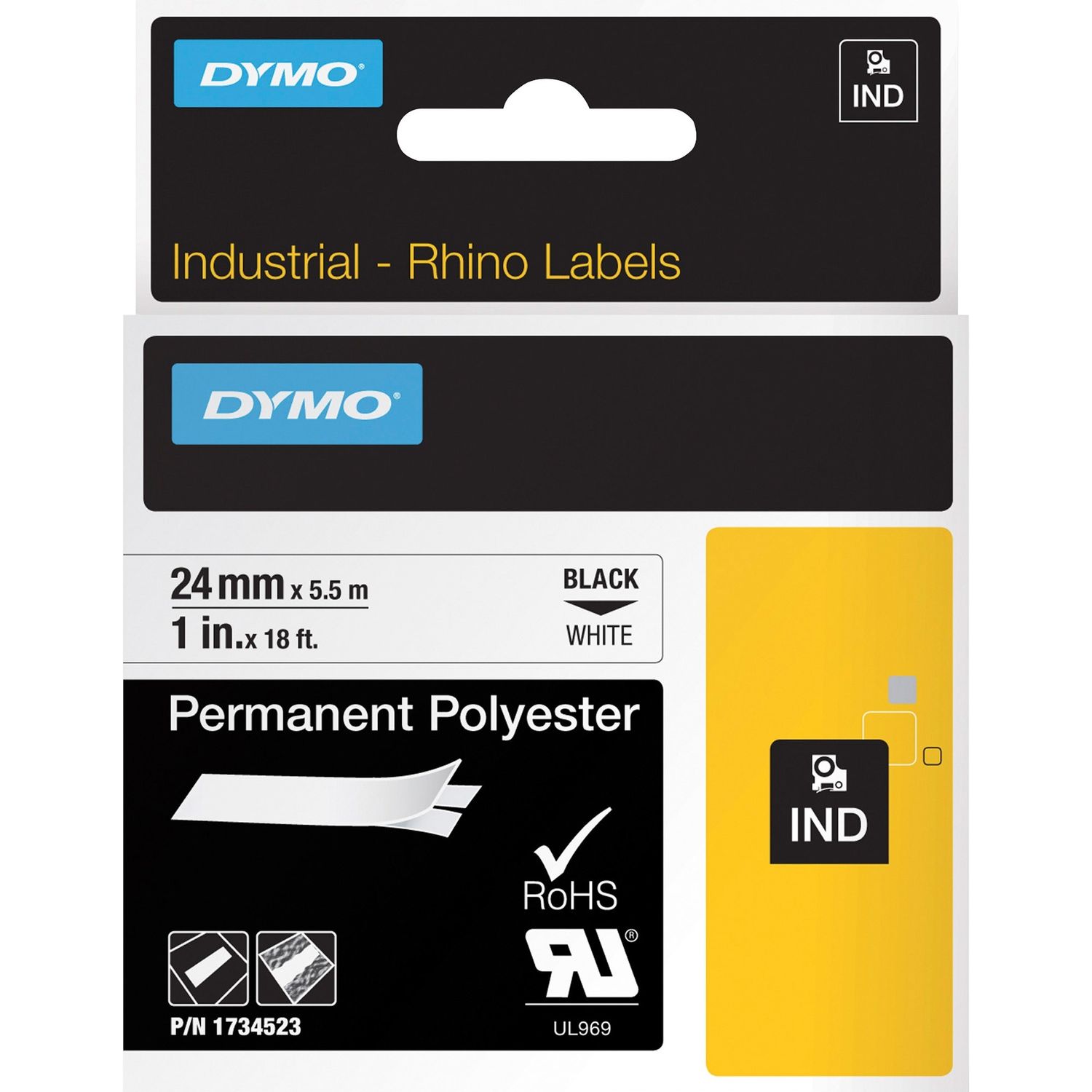 Rhino Permanent Polyester Tape by Newell Brands DYM1734523