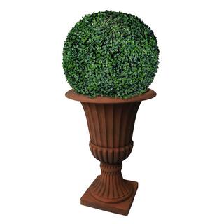 Algreen Acerra 21.25 n. Dia x 30 in. H Resin Rust Urn Planter 42755