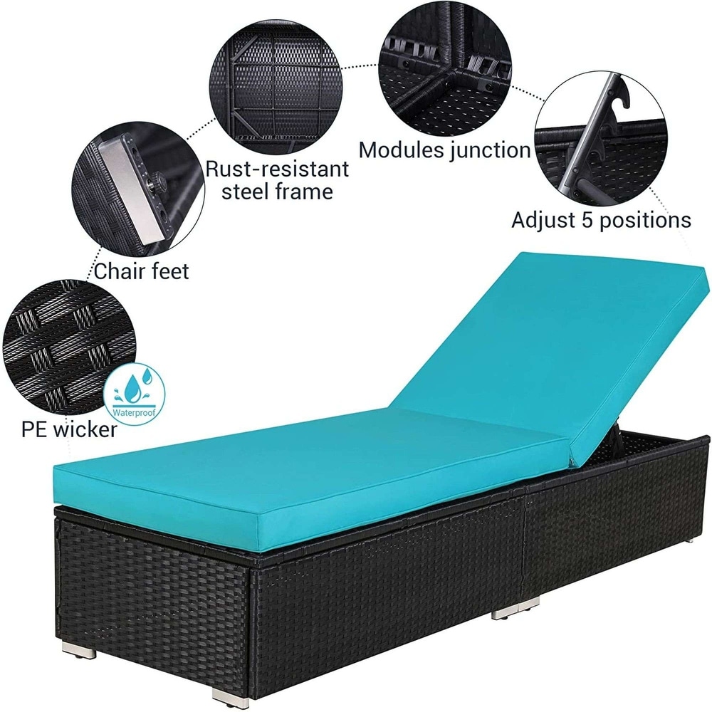 Royalcraft PE Rattan Wicker Outdoor Chaise Lounges