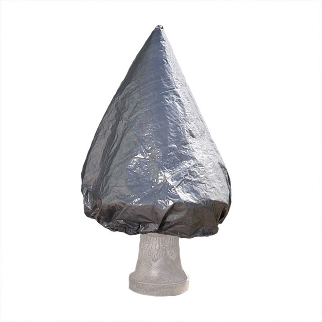 Sunnydaze Outdoor Weather resistant Medium Tiered Water Fountain Feature Protective Cover Gray