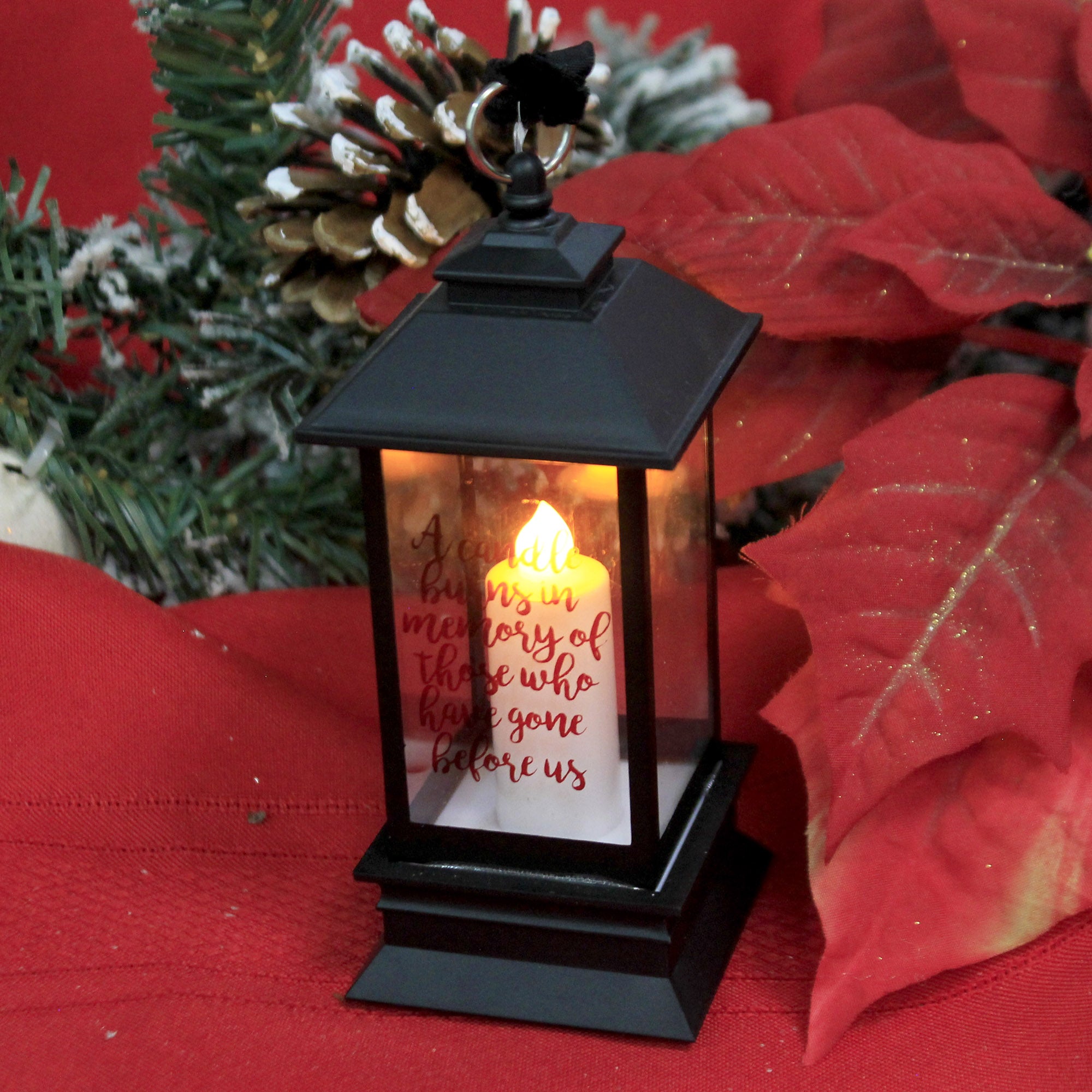 Black Memorial LED Lantern