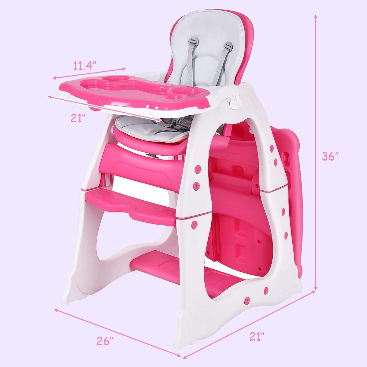 Baby High Chair, 3 in 1 Infant Table and Chair Set