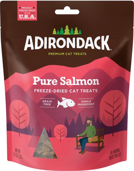 Adirondack Freeze-Dried Pure Salmon Grain-Free Cat Treats， 0.7-oz