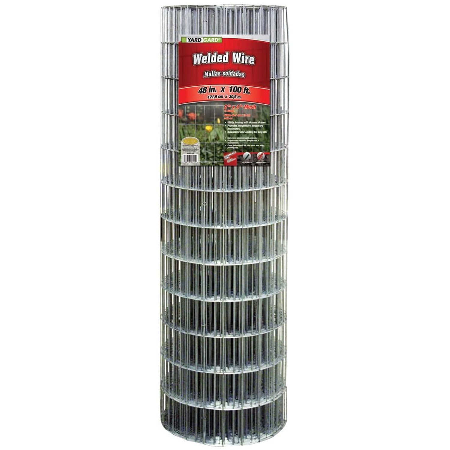 YARDGARD 48 Inch by 100 Foot Galvanized Welded Wire Fence