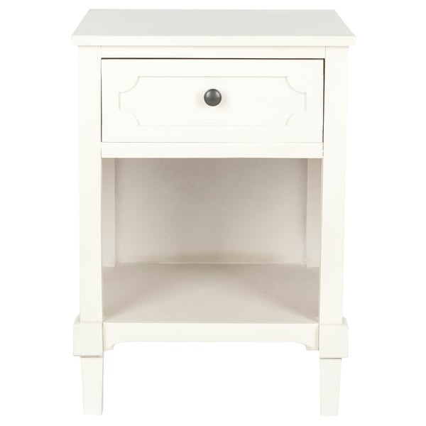 SAFAVIEH Rosaleen White Storage Side Table - 16.9