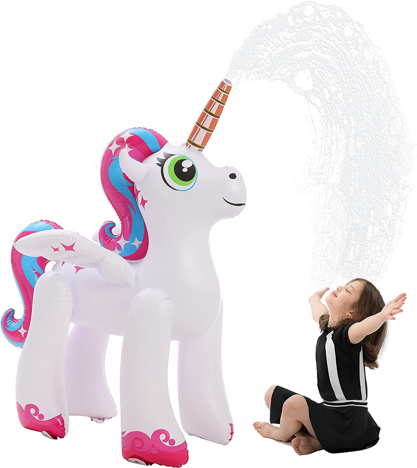 Clearance - Unicorn Yard Sprinkler, Pink and Blue