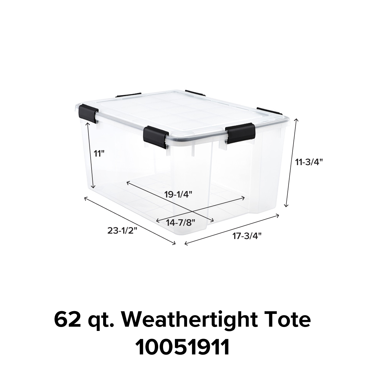 Clear Weathertight Totes