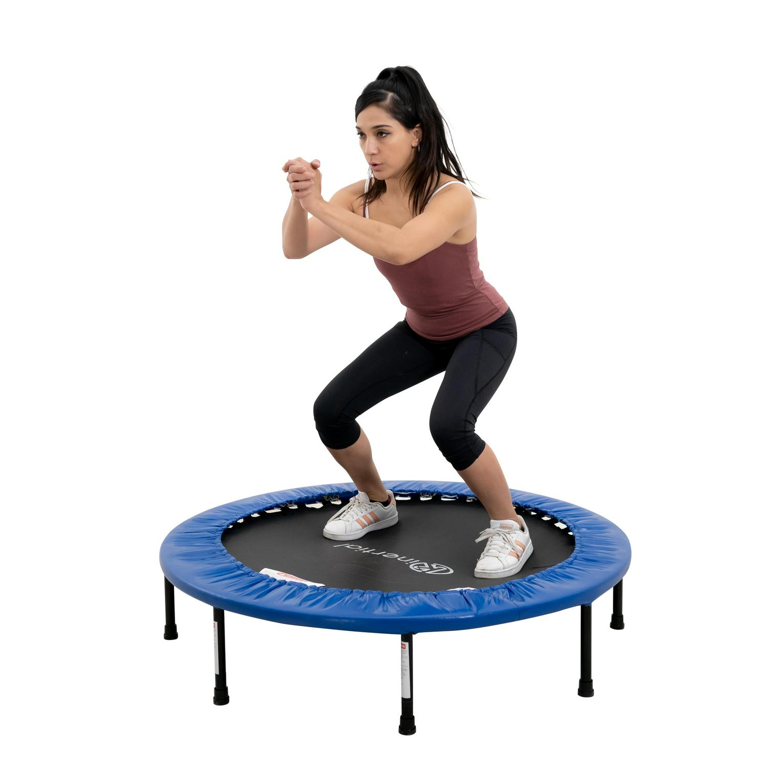 Kinertial 48 Fitness Trampoline for Exercise， Home Gym Rebounder， Max Load 220 lbs