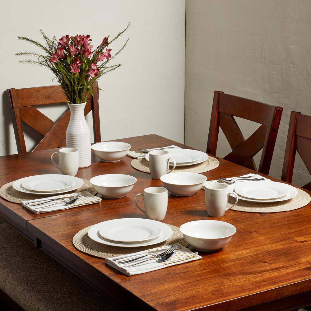 Tabletops Gallery Sven 16-Piece White Dinnerware Set (Service for 4) TTU-F8230-ECM