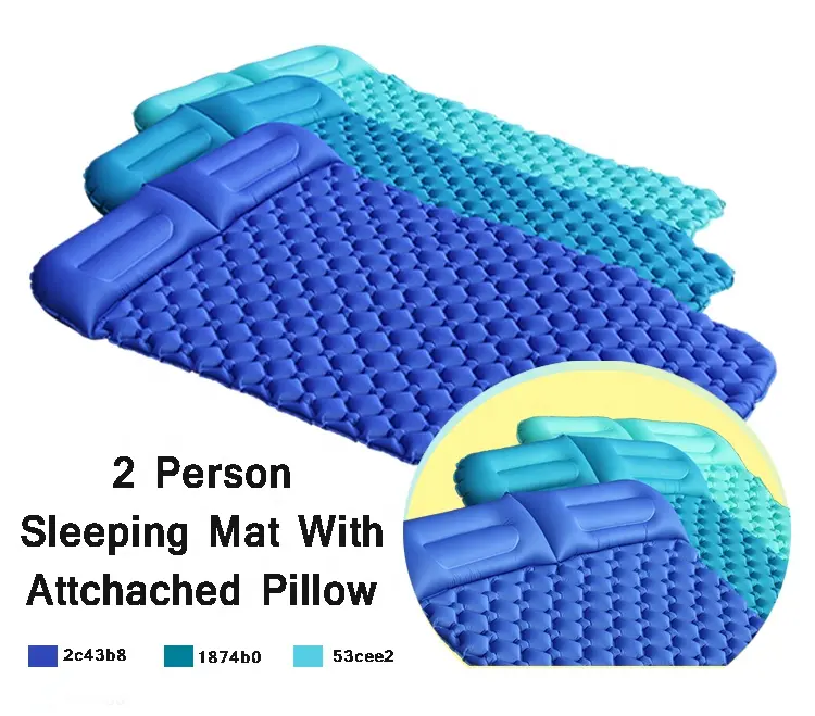 TPU Compact Outdoors Double Self Inflating Camping Sleeping Pads Foldable Ultralight Air Sleeping Pad For Backpacking Hiking