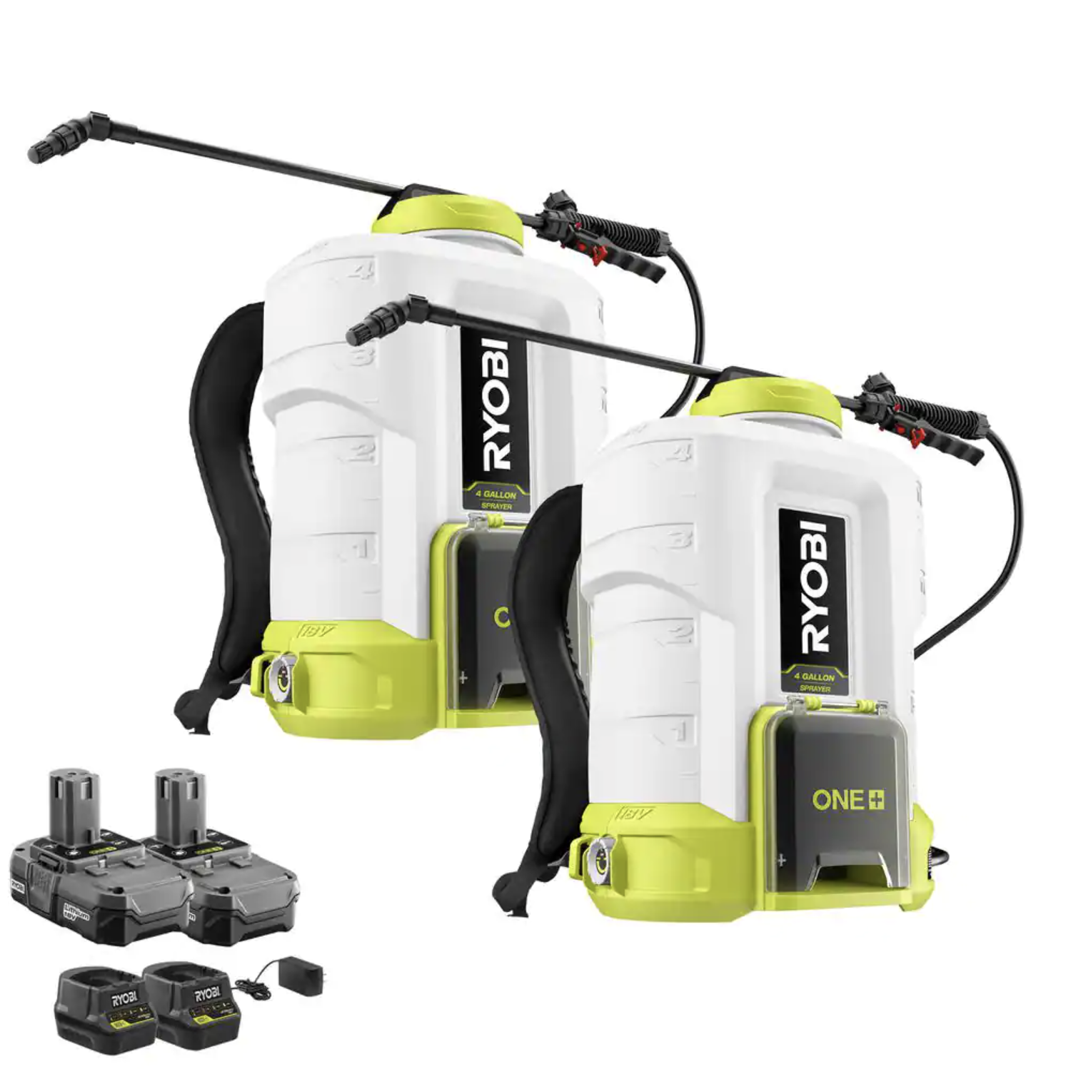 Ryobi ONE+ 18V Cordless Battery 4 Gal. Backpack Chemical Sprayer (2-Tool)