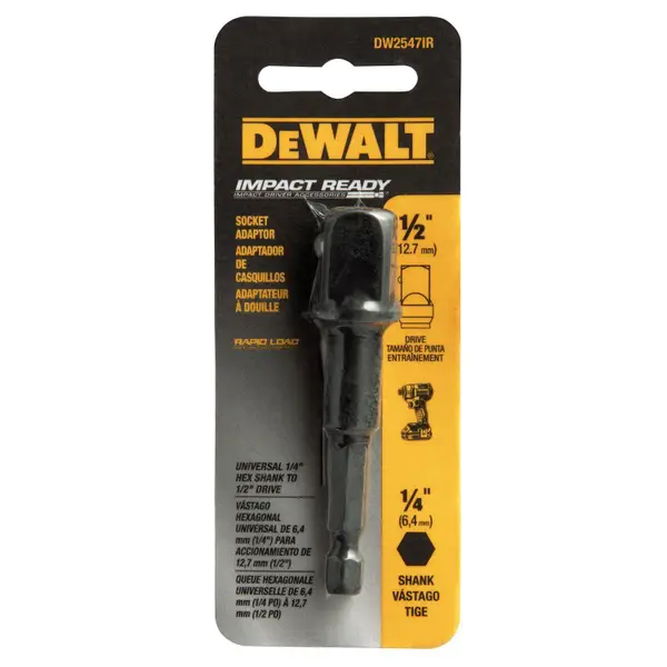 DEWALT 1/4 to 3/8 IMPACT READY Socket Adaptor